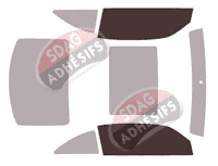 Gabarit vitrage - kit vitres avant - Volkswagen Beetle (3) Coccinelle 3 portes (2011 - 2018)