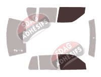 Gabarit vitrage - kit vitres avant - Volkswagen Jetta (3) Berline 4 portes (1992 - 1999)