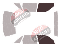 Gabarit vitrage - kit vitres avant - Volkswagen Passat (4) Berline 4 portes (1988 - 1996)