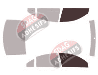 Gabarit vitrage - kit vitres avant - Volkswagen Passat (5) Berline 4 portes (1996 - 2005) Gabarit vitrage - kit vitres avant - Volkswagen Passat (5) Berline 4 portes (1996 - 2005)