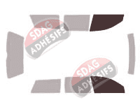 Gabarit vitrage - kit vitres avant - Volkswagen Passat (5) Break 5 portes (1996 - 2001)