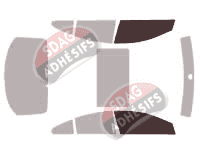 Gabarit vitrage - kit vitres avant - Volkswagen Passat (6) CC Berline 4 portes (2008 - 2012) Gabarit vitrage - kit vitres avant - Volkswagen Passat (6) CC Berline 4 portes (2008 - 2012)