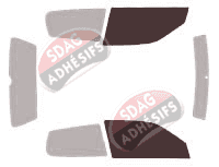 Gabarit vitrage - kit vitres avant - Volkswagen Polo (3) 3 portes (2000 - 2002) Gabarit vitrage - kit vitres avant - Volkswagen Polo (3) 3 portes (2000 - 2002)