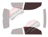 Gabarit vitrage - kit vitres avant - Volkswagen Polo (4) 3 portes (2002 - 2009) Gabarit vitrage - kit vitres avant - Volkswagen Polo (4) 3 portes (2002 - 2009)