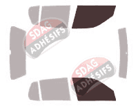 Gabarit vitrage - kit vitres avant - Volkswagen Polo (3) 5 portes (2000 - 2002) Gabarit vitrage - kit vitres avant - Volkswagen Polo (3) 5 portes (2000 - 2002)