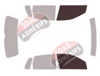 Gabarit vitrage - kit vitres avant - Volkswagen Polo (4) 5 portes (2002 - 2009) Gabarit vitrage - kit vitres avant - Volkswagen Polo (4) 5 portes (2002 - 2009)