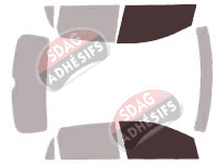 Gabarit vitrage - kit vitres avant - Volkswagen Polo (5) Cross 5 portes (2009 - 2017) Gabarit vitrage - kit vitres avant - Volkswagen Polo (5) Cross 5 portes (2009 - 2017)