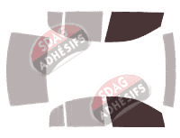 Gabarit vitrage - kit vitres avant - Volkswagen Polo (4) Classic Berline 4 portes (2002 - 2009) Gabarit vitrage - kit vitres avant - Volkswagen Polo (4) Classic Berline 4 portes (2002 - 2009)