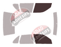 Gabarit vitrage - kit vitres avant - Volkswagen Polo (3) Classic Berline 4 portes (1994 - 2000) Gabarit vitrage - kit vitres avant - Volkswagen Polo (3) Classic Berline 4 portes (1994 - 2000)