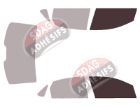 Gabarit vitrage - kit vitres avant - Volkswagen Polo (5) Classic Berline 4 portes (depuis 2010) Gabarit vitrage - kit vitres avant - Volkswagen Polo (5) Classic Berline 4 portes (depuis 2010)