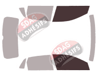 Gabarit vitrage - kit vitres avant - Volkswagen Polo (6) 5 portes (depuis 2017) Gabarit vitrage - kit vitres avant - Volkswagen Polo (6) 5 portes (depuis 2017)