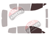 Gabarit vitrage - kit vitres avant - Seat Alhambra (3) 5 portes (2010 - 2020)