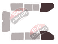 Gabarit vitrage - kit vitres avant - Volkswagen Transporter T5 (5) Starline 4 portes (2003 - 2015) Gabarit vitrage - kit vitres avant - Volkswagen Transporter T5 (5) Starline 4 portes (2003 - 2015)