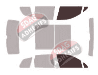 Gabarit vitrage - kit vitres avant - Volkswagen Touareg (2) 5 portes (2010 - 2019)