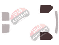 Gabarit vitrage - kit vitres avant - Volkswagen Transporter T4 (4) Court Ou Long Utilitaire 5 portes (1990 - 2003)