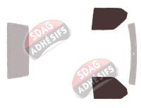 Gabarit vitrage - kit vitres avant - Volkswagen Transporter T4 (4) Court Ou Long Utilitaire 4 portes (1990 - 2003)