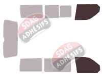 Gabarit vitrage - kit vitres avant - Volkswagen Transporter T5 (5) Court 4 portes (2003 - 2015) Gabarit vitrage - kit vitres avant - Volkswagen Transporter T5 (5) Court 4 portes (2003 - 2015)