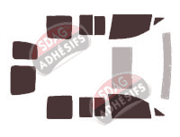 Kit film teinté Volkswagen Caddy (3) Life 6 portes (2004 - 2016)