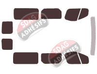 Kit film teinté Renault Trafic (2) Long 5 portes (2002 - 2015) Kit film teinté Renault Trafic (2) Long 5 portes (2002 - 2015)