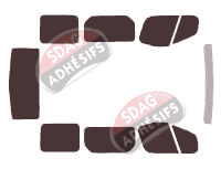 Kit film teinté Renault Trafic (2) Court 4 portes (2002 - 2015) Kit film teinté Renault Trafic (2) Court 4 portes (2002 - 2015)