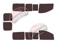 Kit film teinté Citroën Jumpy (2) Court 6 portes (2007 - 2017) Kit film teinté Citroën Jumpy (2) Court 6 portes (2007 - 2017)