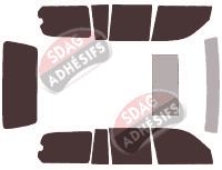 Kit film teinté Toyota Land Cruiser (11) SW 5 portes (2003 - 2008) Kit film teinté Toyota Land Cruiser (11) SW 5 portes (2003 - 2008)