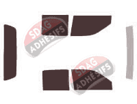 Kit film teinté Chevrolet Colorado (1) Crew Cab Pick-up 4 portes (2001 - 2012)