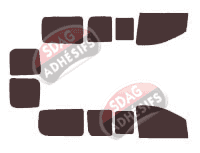 Kit film teinté Fiat Scudo (2) Court 5 portes (2007 - 2017)