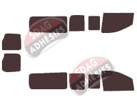 Kit film teinté Fiat Scudo (2) Long 5 portes (2007 - 2017)
