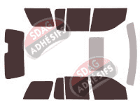 Kit film teinté Mercury Mountaineer (3) 5 portes (2006 - 2012) Kit film teinté Mercury Mountaineer (3) 5 portes (2006 - 2012)