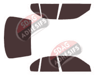 Kit film teinté Nissan Primera (1) 5 portes (1990 - 1996)