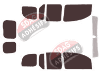 Kit film teinté Nissan Kubistar (2) 6 portes (2008 - 2022)