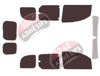 Kit film teinté Nissan Kubistar (2) 6 portes (2008 - 2022)