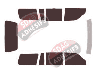 Kit film teinté Mitsubishi Montero (1) Sport 5 portes (1997 - 2008)