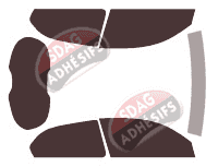Kit film teinté Alfa Romeo 147 (1) 3 portes (2000 - 2005)