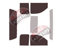 Kit film teinté Chevrolet 1500-2500-3500 (6) Extended Cab Pick-up 2 portes (2007 - 2014)