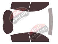 Kit film teinté Alfa Romeo 147 (1) 5 portes (2005 - 2010)