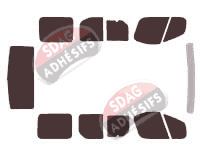 Kit film teinté Nissan PrimaStar (1) Court 4 portes (2002 - 2015)