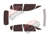 Kit film teinté Mitsubishi Colt (6) Phase 2 5 portes (2009 - 2012)