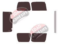 Kit film teinté Jeep Wrangler (2) 3 portes (1996 - 2006) Kit film teinté Jeep Wrangler (2) 3 portes (1996 - 2006)