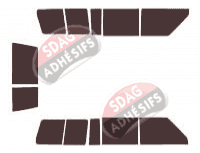 Kit film teinté Nissan Patrol GR (4) 2 Portes Arriéres 5 portes (1990 - 1998)