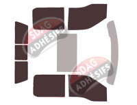 Kit film teinté Ford F-Series (14) Super Crew Pick-up 4 portes (depuis 2021)