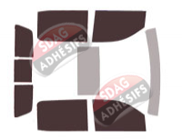 Kit film teinté Gmc 2500-3500 Sierra (4) Crew Cab Pick-up 4 portes (2014 - 2019)