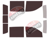 Kit film teinté Gmc 2500-3500 Sierra (5) Crew Cab Pick-up 4 portes (depuis 2019)