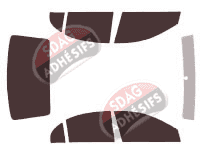 Kit film teinté Kia Pride Berline 4 portes (2005 - 2011)