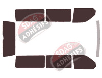 Kit film teinté Volkswagen Transporter T6 (6) Long 4 portes (depuis 2015)