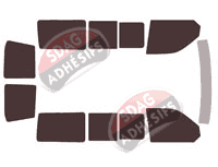 Kit film teinté Volkswagen Transporter T6 (6) Court 6 portes (depuis 2015)