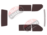 Kit film teinté Volkswagen Transporter T6 (6) Utilitaire 5 portes (depuis 2015)