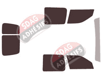 Kit film teinté Volkswagen Caddy (2) Utilitaire 4 portes (1995 - 2004)