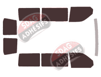 Kit film teinté Volkswagen Transporter T6 (6) Court 5 portes (depuis 2015)